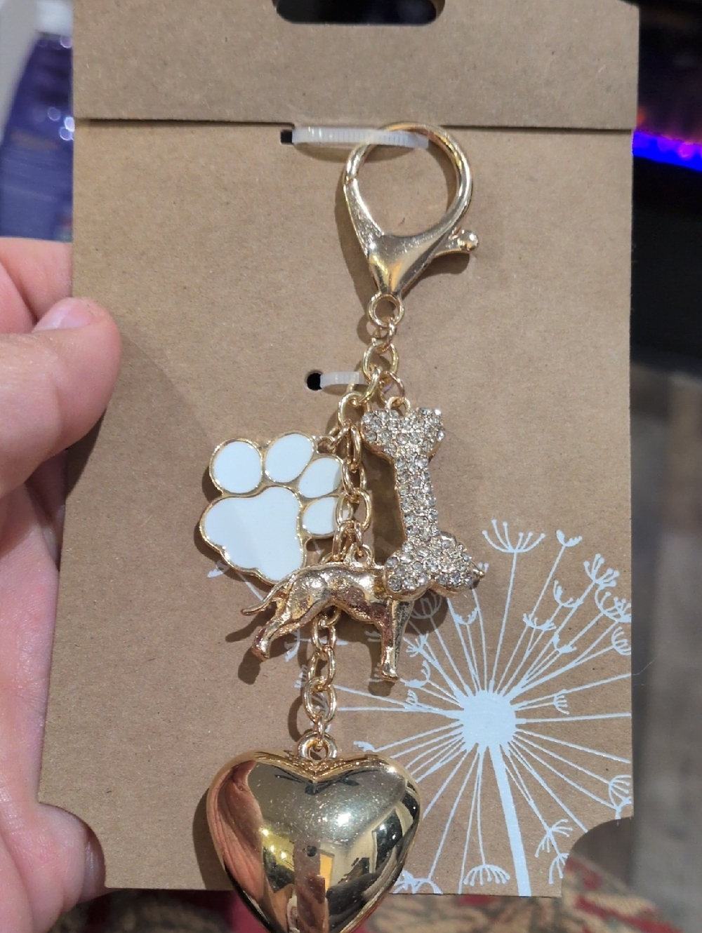 Gold-tone Oval Ring on Cardback